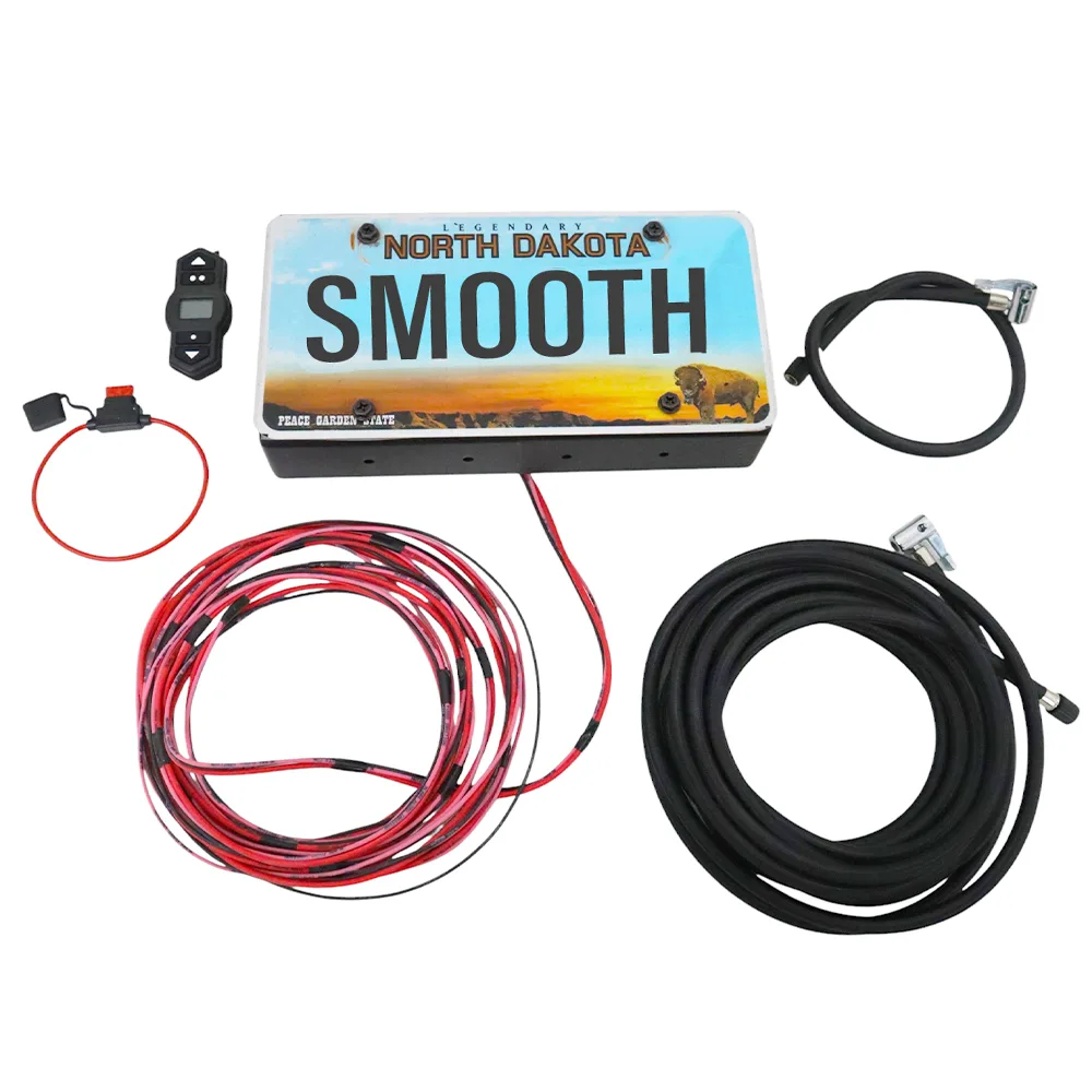 Shocker Auto Air Compressor Kit - License Plate Mount - Kit with 24' Air Line & Lock-on Chuck
