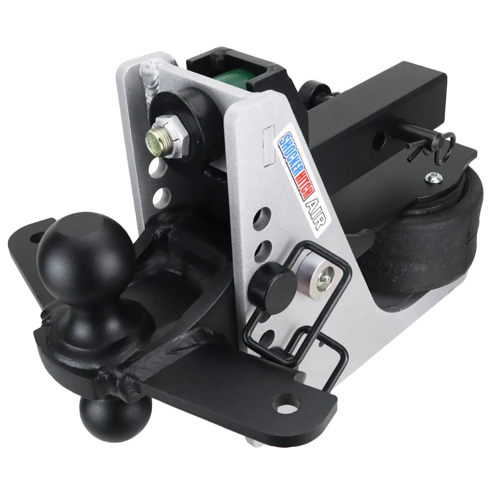 Shocker 10K Aluminum Air Hitch & Black Combo Ball Mount & Sway Bar Tabs