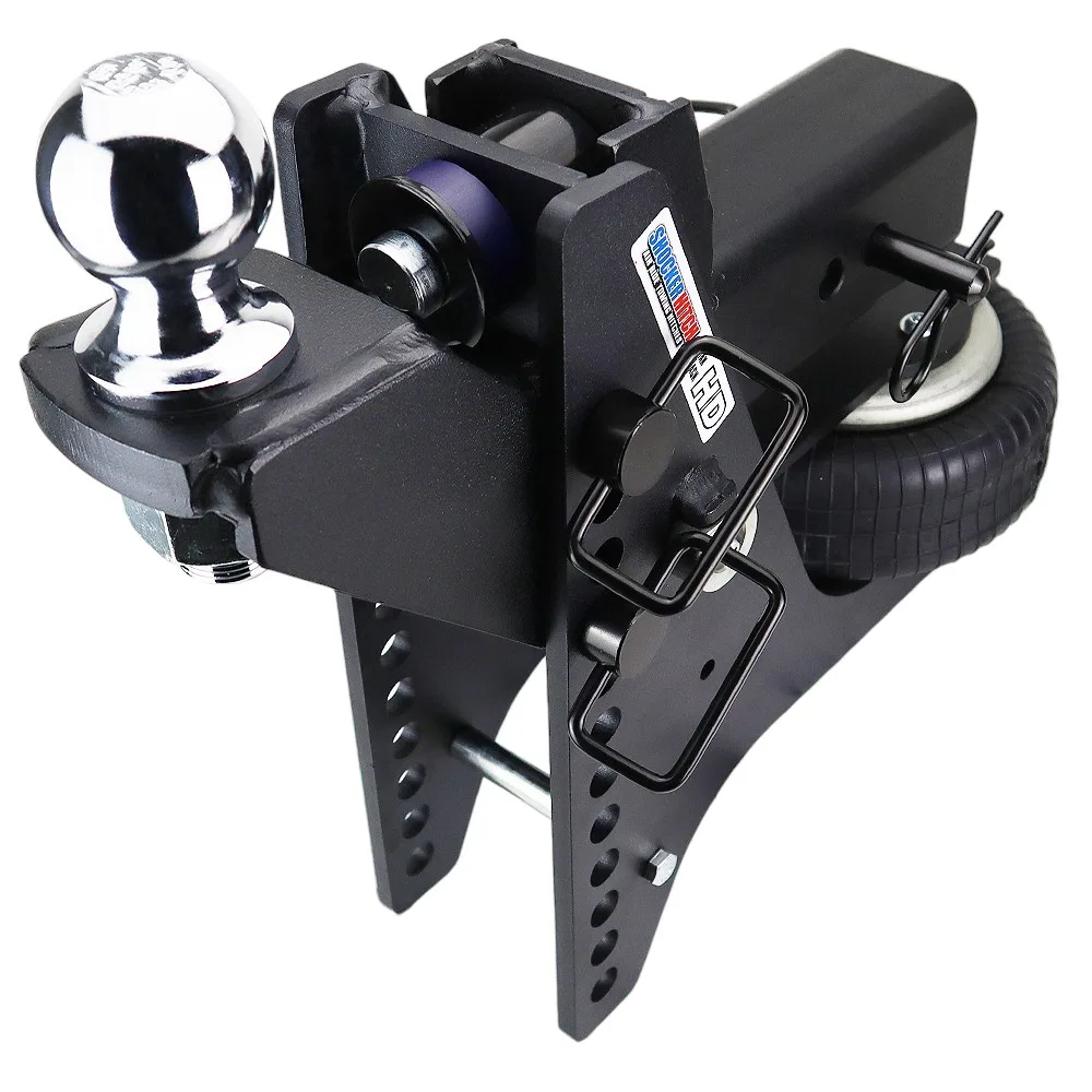 Shocker HD Max Black Super Drop Air Hitch & Raised Ball Mount w/ 2-5/16" Ball