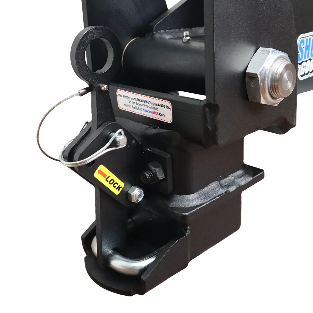 Shocker 9" Offset Gooseneck Surge Air Hitch & Shift Lock Coupler for 2-5/16" Ball