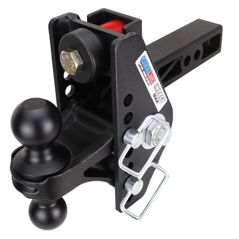 Impact Max Cushion Hitch & Black Combo Ball Mount w/2" & 2-5/16" Balls