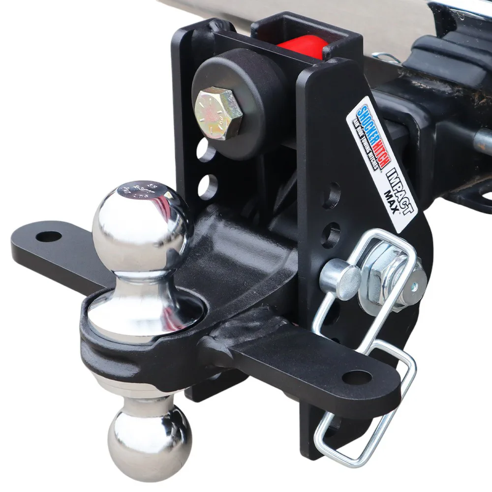 Impact Max Cushion Hitch & Chrome Sway Bar Tab Combo Ball Mount w/2" & 2-5/16" Balls