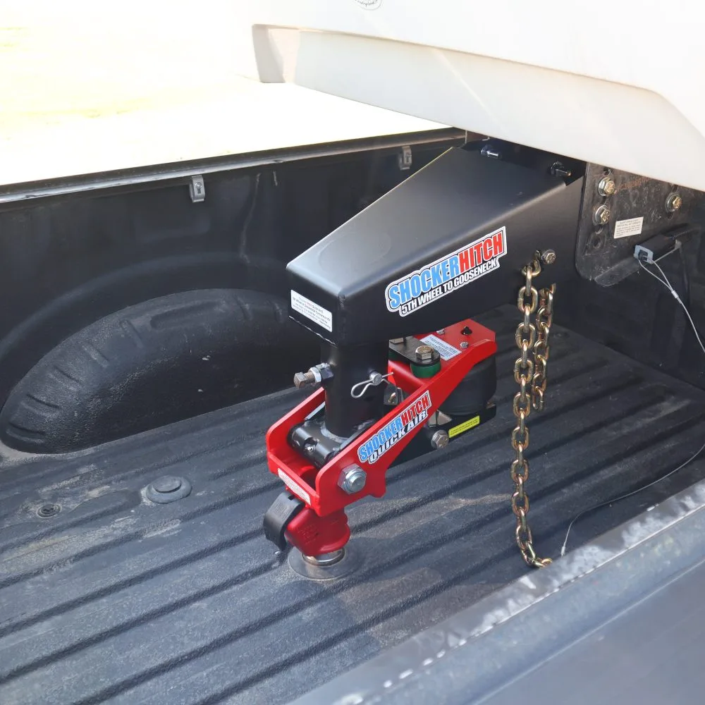 Shocker Quick Air 5th Wheel to Gooseneck Air Hitch & Demco Coupler Conversion Kit - Fits the Lippert 1621, 0719, Rhino Box