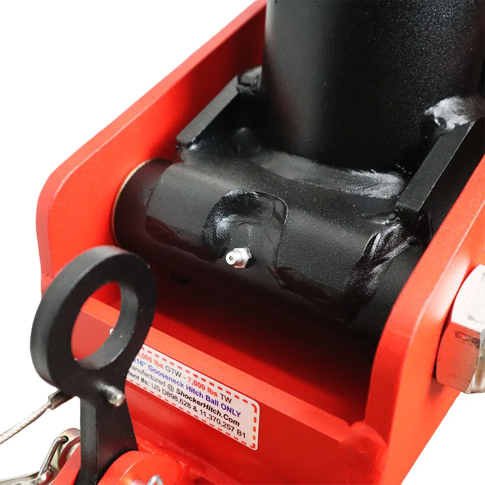 Shocker 40K Gooseneck Surge Air Hitch & Shift Lock Coupler for 3" Ball