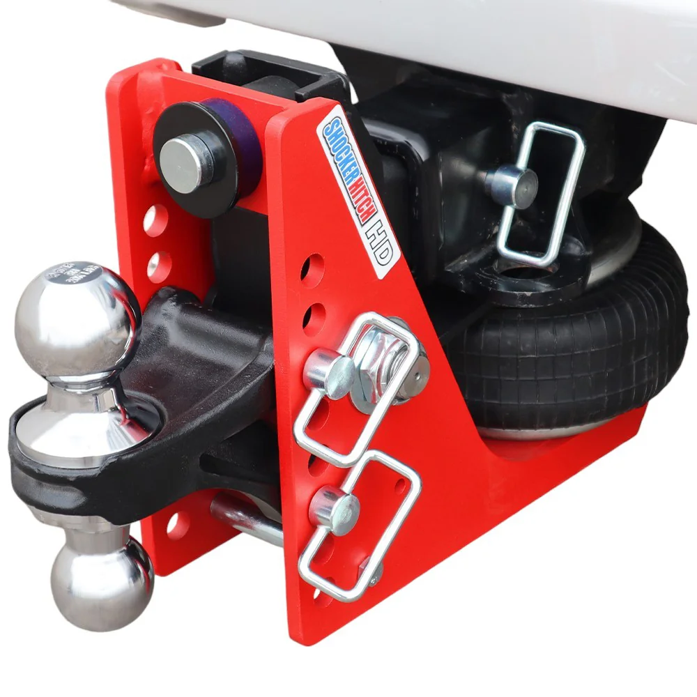 Shocker HD Air Hitch & Chrome Combo Ball Mount — Shocker bumper-pull receiver hitch (SKU SH-HD620-250C)