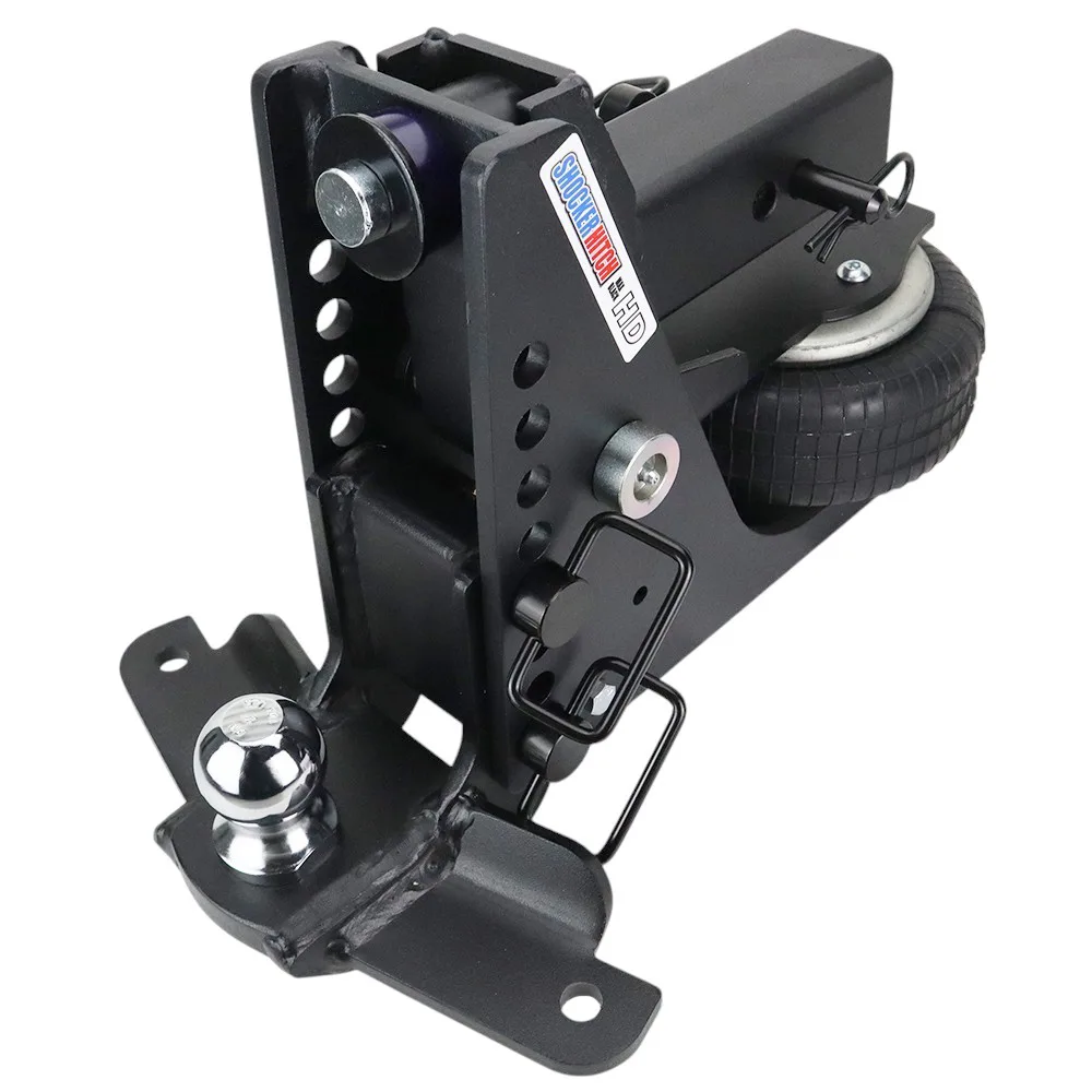 Shocker HD Max Black Air Hitch & Drop Ball Mount w/ 2" Ball & Sway Bar Tabs