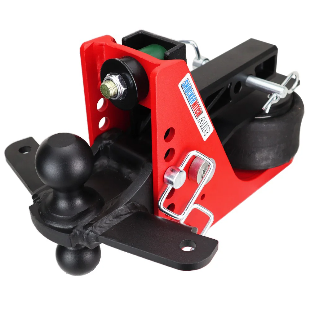 Shocker Sport 8K Air Hitch & Black Combo Ball Mount & Sway Bar Tabs — Shocker bumper-pull receiver hitch (SKU SH-S620-200BLK-SC)