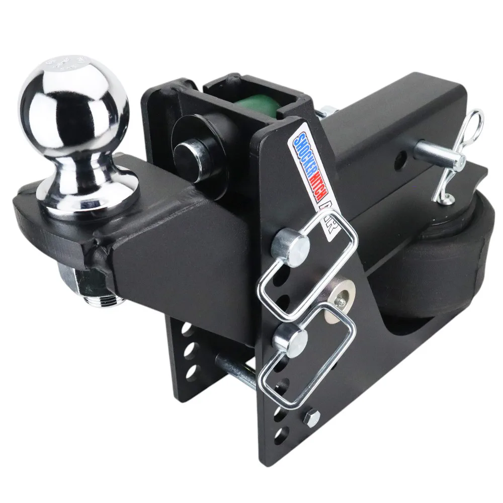 Shocker Max Black Air Hitch & Raised Ball Mount w/ 2-5/16" Ball