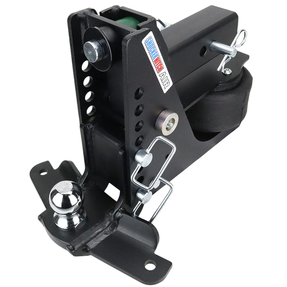 Shocker Max Black Air Hitch & Drop Ball Mount w/ 2" Ball & Sway Bar Tabs