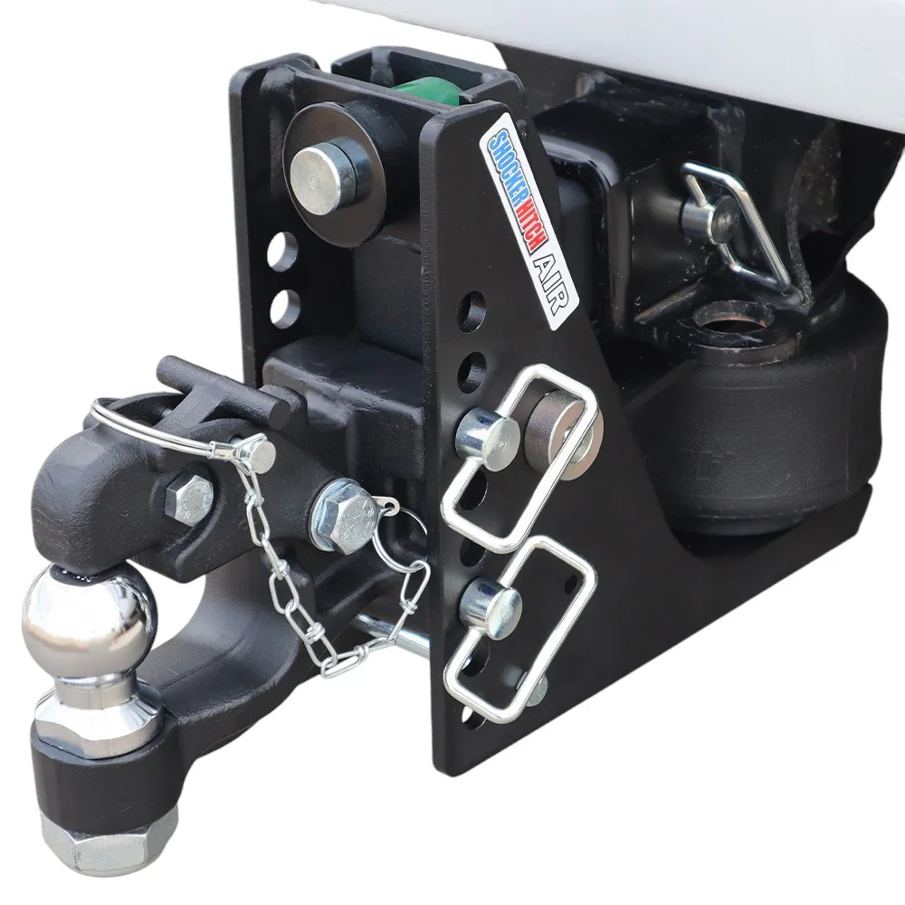 Shocker Max Black Air Channel Style Pintle & Ball Hitch