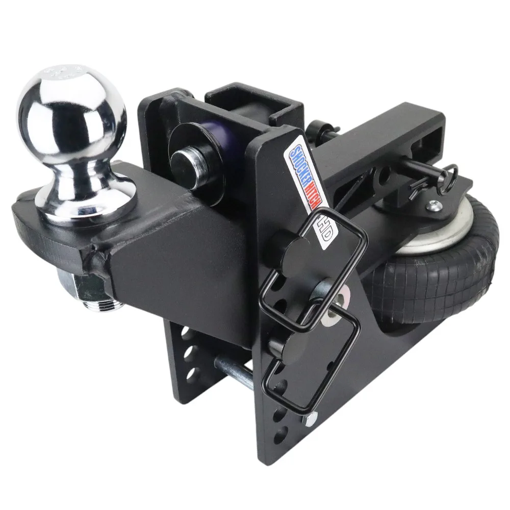 Shocker HD Max Black Air Hitch & Raised Ball Mount w/ 2-5/16" Ball