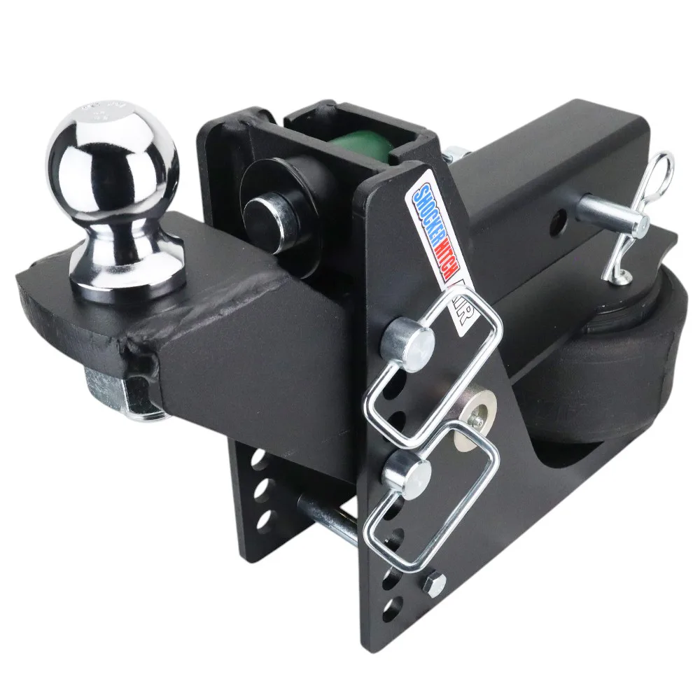 Shocker Max Black Air Hitch & Raised Ball Mount w/ 2" Ball