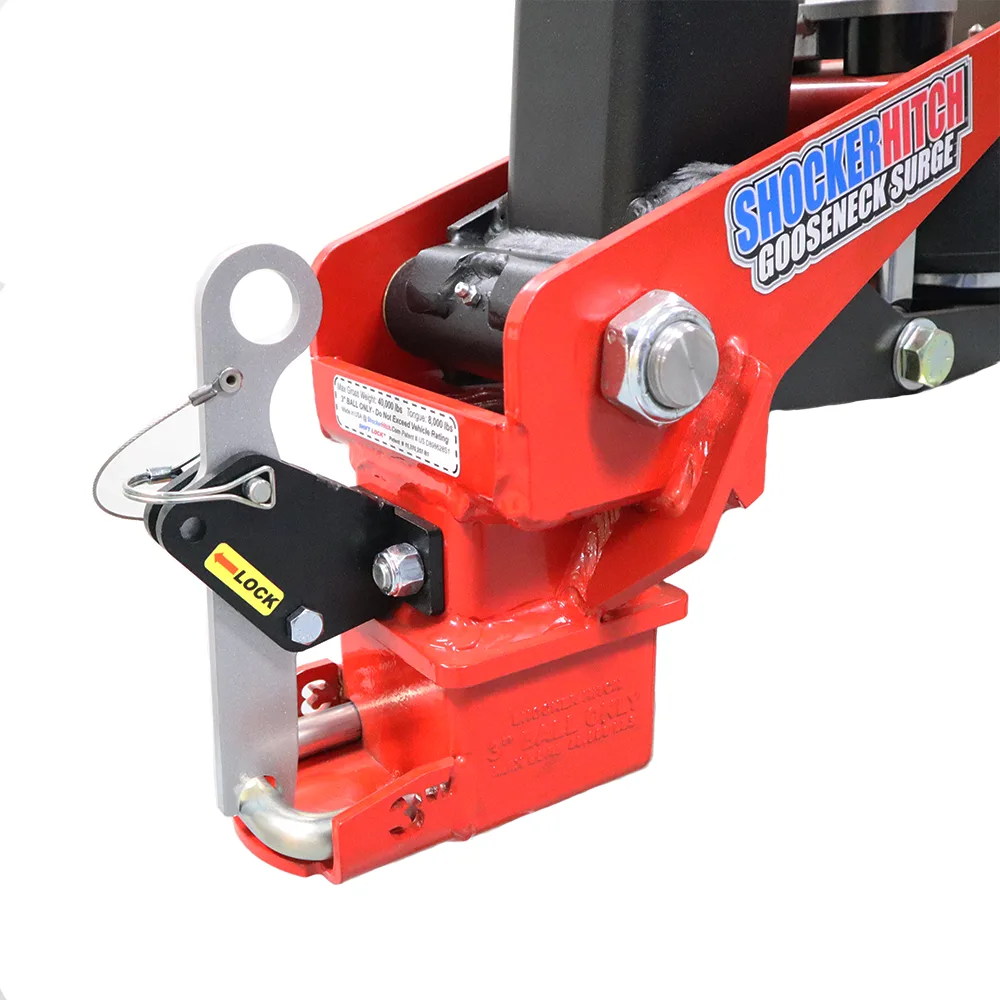 Shocker 40K Gooseneck Surge Air Hitch & Shift Lock Coupler for 3" Ball