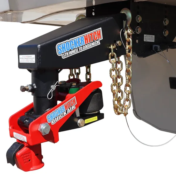 Shocker Quick Air 5th Wheel to Gooseneck Air Hitch & Demco Coupler Conversion Kit