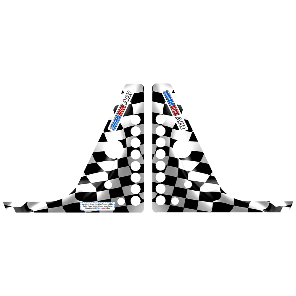 Checkered Flag Protective Vinyl Wrap For Shocker 14K Air Bumper Hitch