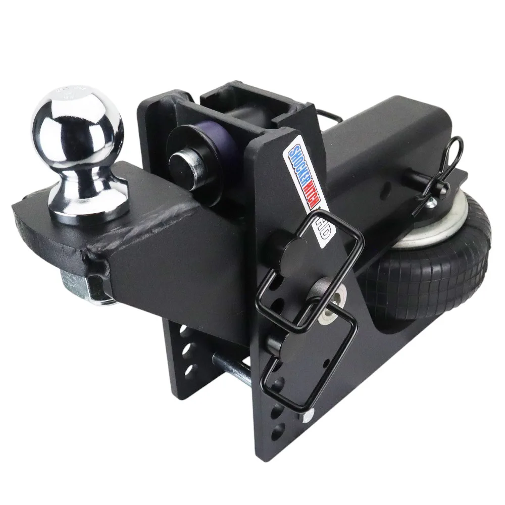 Shocker HD Max Black Air Hitch & Raised Ball Mount w/ 2" Ball