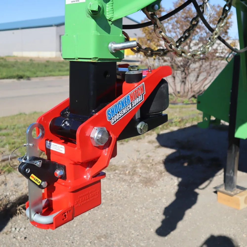 Shocker 40K Gooseneck Surge Air Hitch & Shift Lock Coupler for 3" Ball