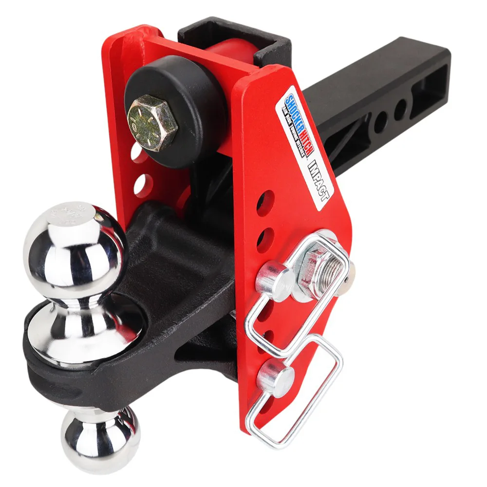 Impact Cushion Hitch & Chrome Combo Ball Mount w/2" & 2-5/16" Balls