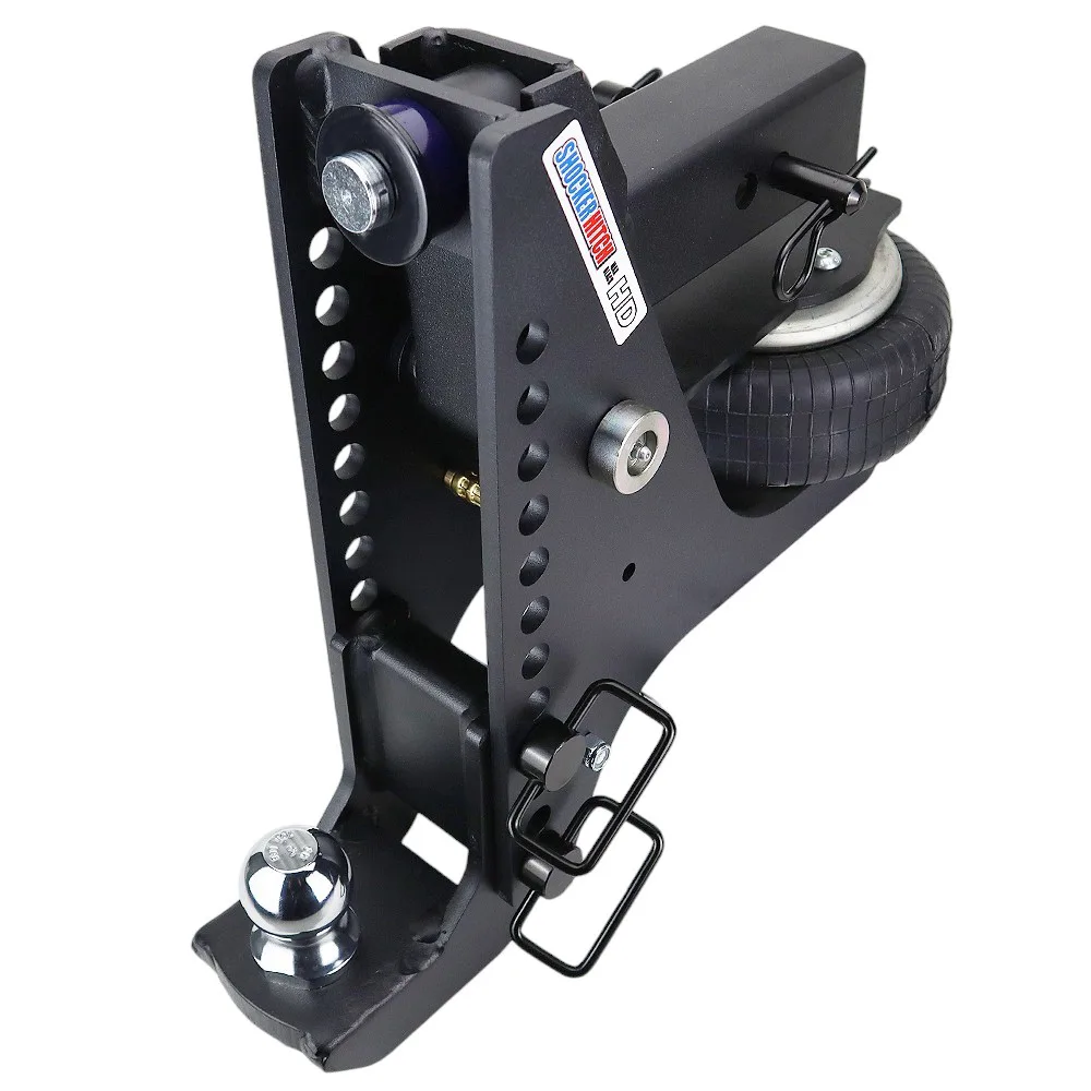 Shocker HD Max Black Super Drop Air Hitch & Drop Ball Mount w/ 2" Ball