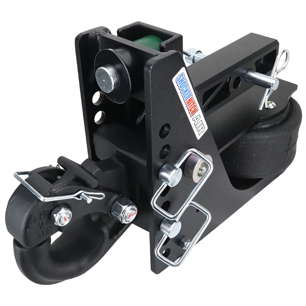 Shocker Max Black Air Hitch & Channel Style Pintle Hook