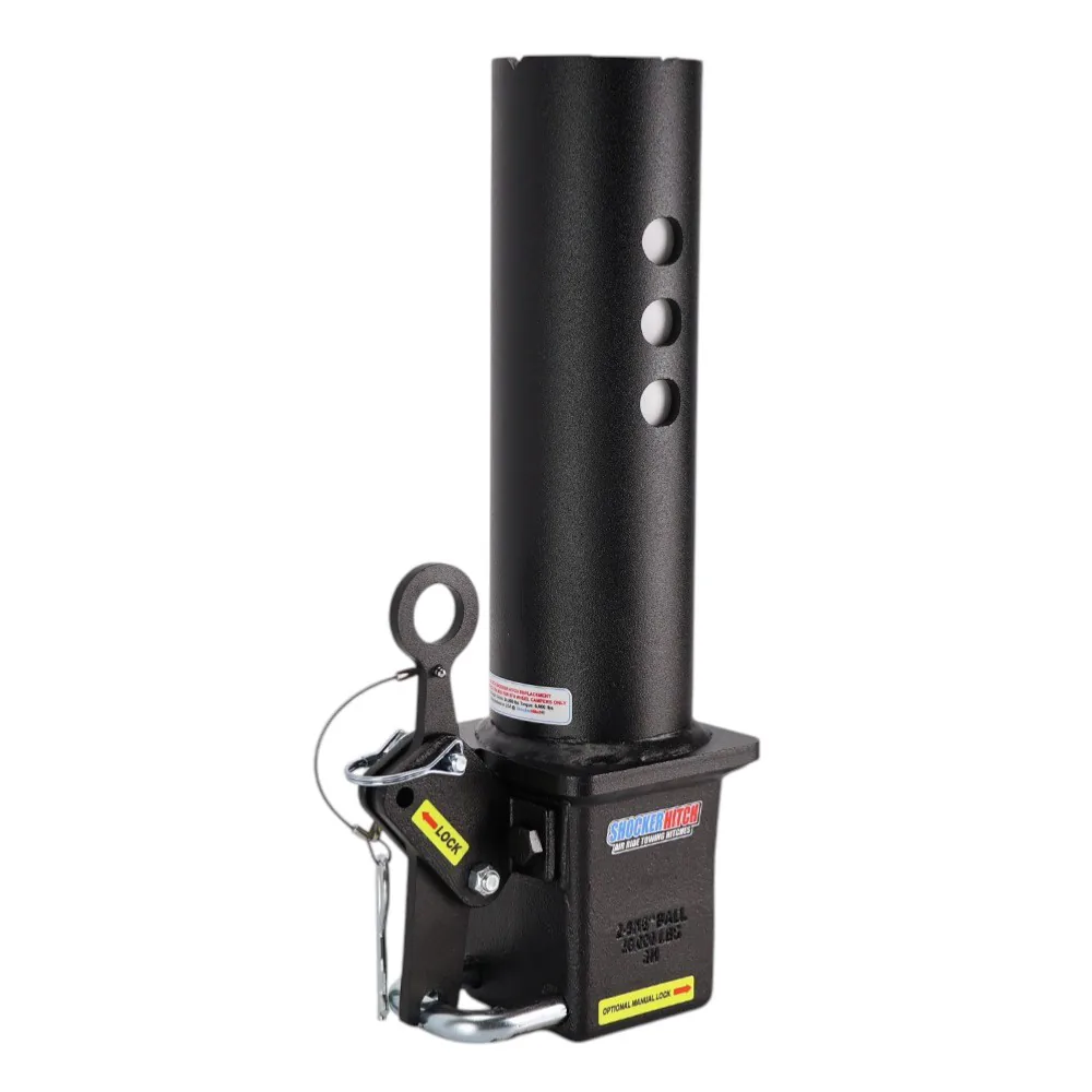 Shocker gooseneck stem with Shift Lock coupler for 5th-wheel gooseneck pin box — product shot