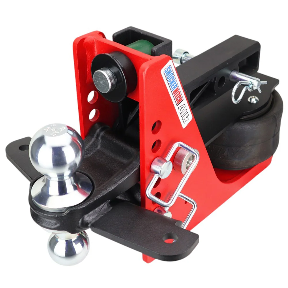 Shocker Air Hitch & Chrome Combo Ball Mount & Sway Bar Tabs — Shocker bumper-pull receiver hitch (SKU SH-620-200C-SC)