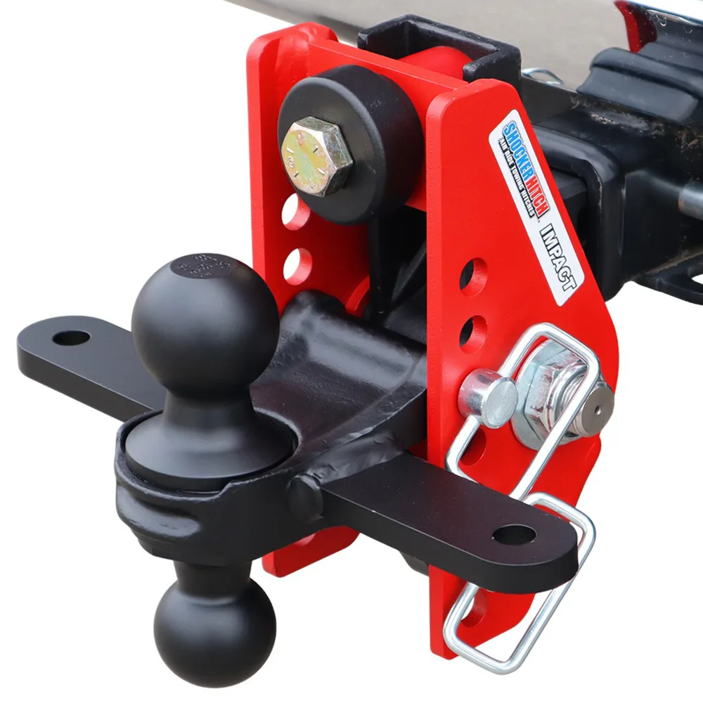 Impact Cushion Hitch & Black Sway Bar Tab Combo Ball Mount w/2" & 2-5/16" Balls