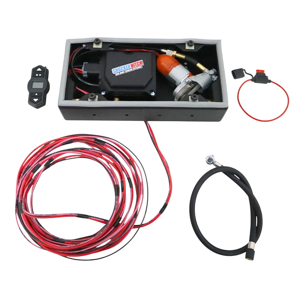Shocker Auto Air Compressor Kit - License Plate Mount - Kit with 2' Air Line & Lock-on Chuck