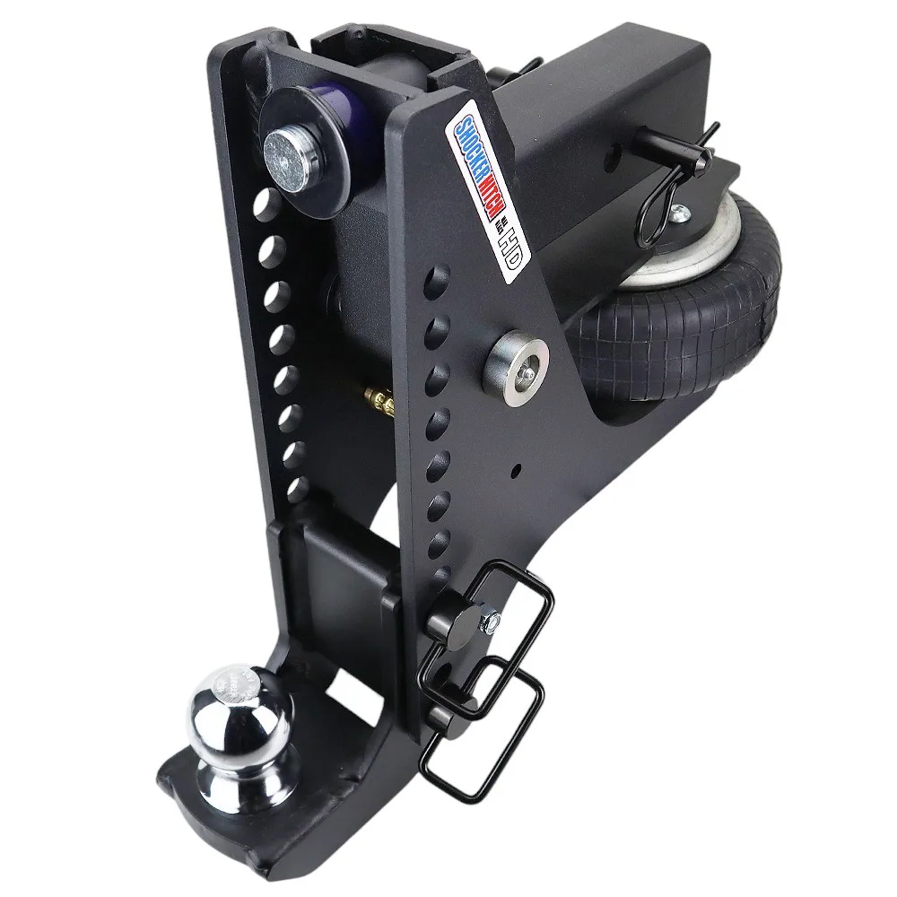 Shocker HD Max Black Super Drop Air Hitch & Drop Ball Mount w/ 2-5/16" Ball