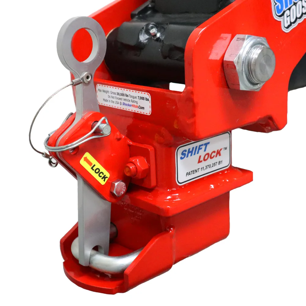 Shocker Gooseneck Surge Air Hitch & Shift Lock Coupler for 2-5/16" Ball
