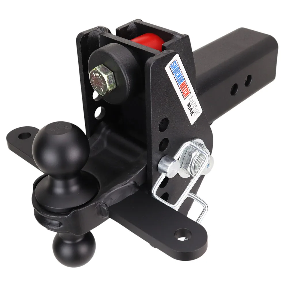 Impact Max Cushion Hitch & Black Sway Bar Tab Combo Ball Mount w/2" & 2-5/16" Balls