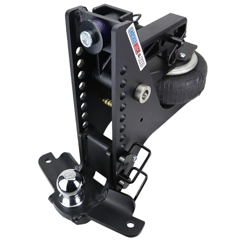 Shocker HD Max Black Super Drop Air Hitch & Drop Ball Mount w/ 2-5/16" Ball & Sway Bar Tabs