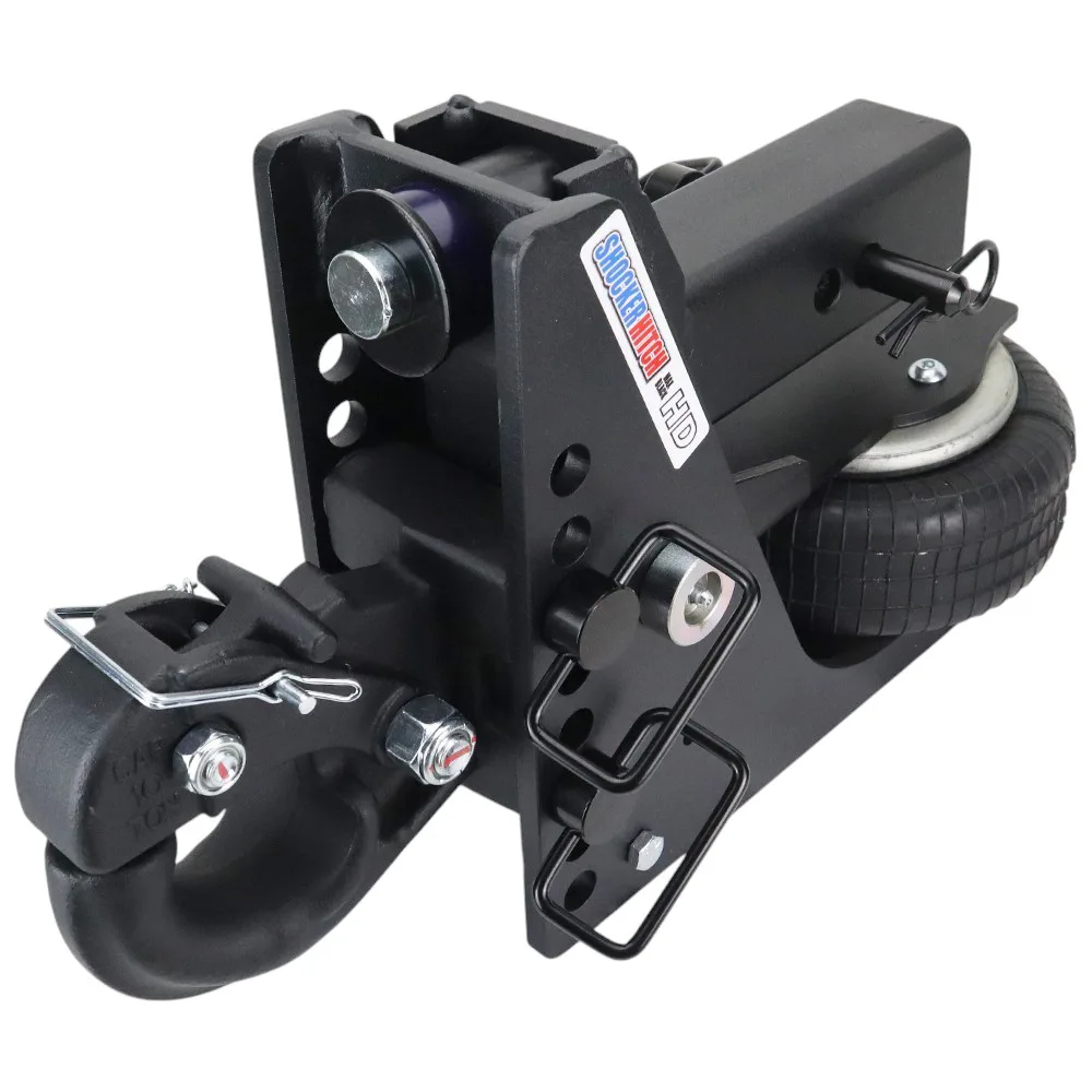 Shocker HD Max Black Air Hitch & Channel Style Pintle Hook