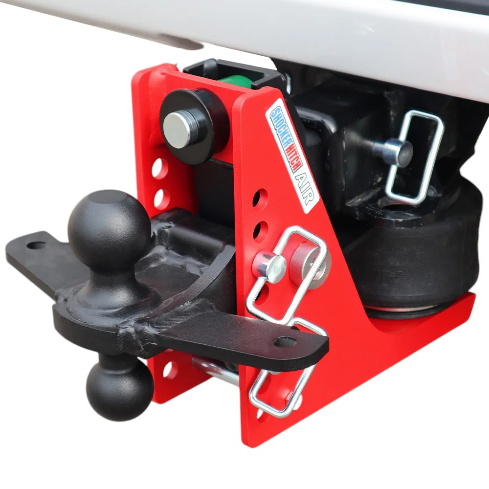 Shocker Air Hitch & Black Combo Ball Mount & Sway Bar Tabs — Shocker bumper-pull receiver hitch (SKU SH-620-250BLK-SC)