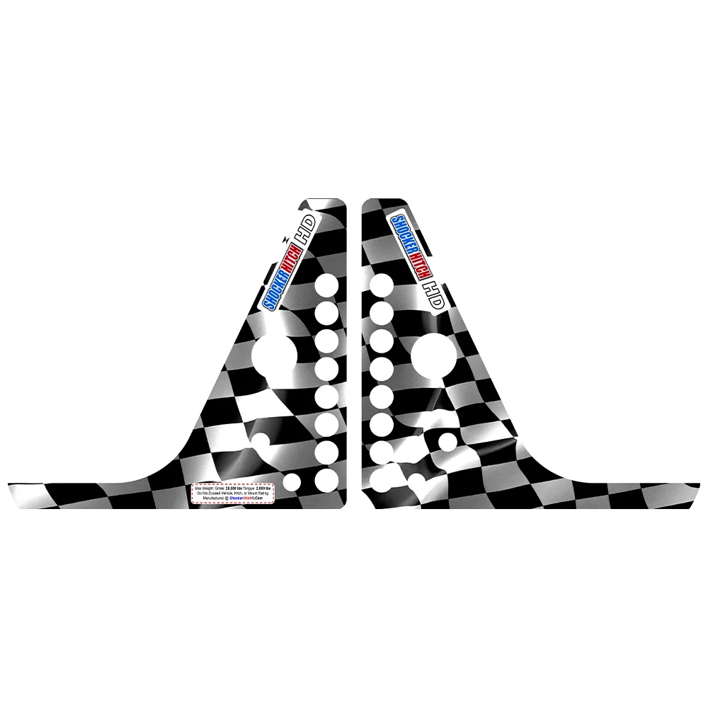 Checkered Flag Protective Vinyl Wrap For Shocker HD 20K Air Bumper Hitch