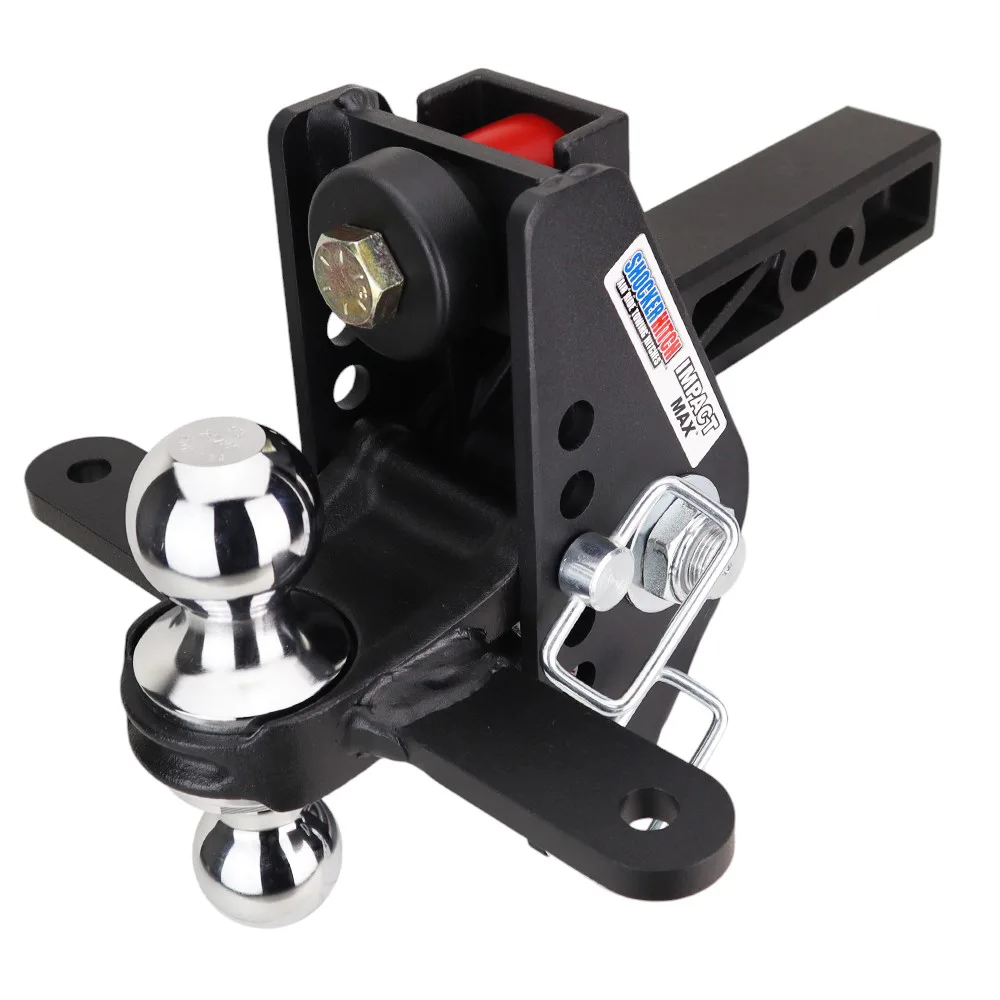 Impact Max Cushion Hitch & Chrome Sway Bar Tab Combo Ball Mount w/2" & 2-5/16" Balls