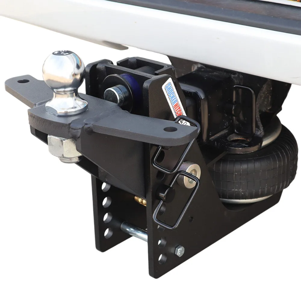 Shocker HD Max Black Air Hitch & Raised Ball Mount w/ 2" Ball & Sway Bar Tabs