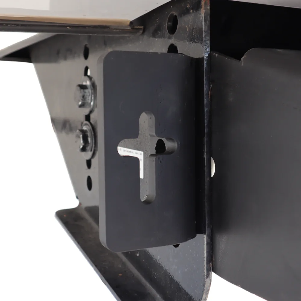 Gooseneck Chain Kit Mount Brackets for Old Style Gooseneck Pin Box - Black Powder Coat - 1 Pair (Hardware Not Included)