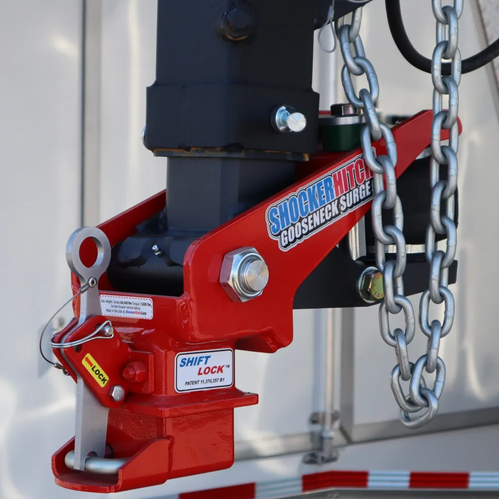 Shocker Gooseneck Surge Air Hitch & Shift Lock Coupler for 2-5/16" Ball