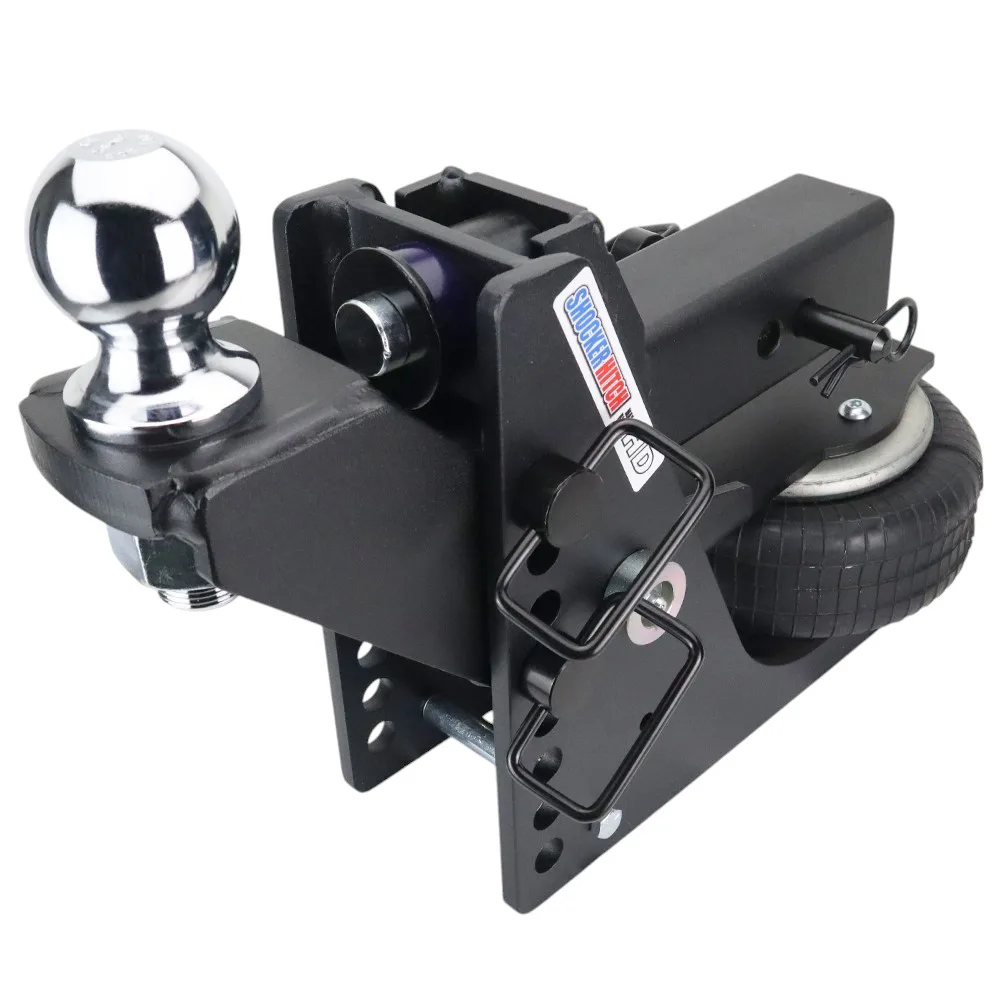 Shocker HD Max Black Air Hitch & Raised Ball Mount w/ 2-5/16" Ball