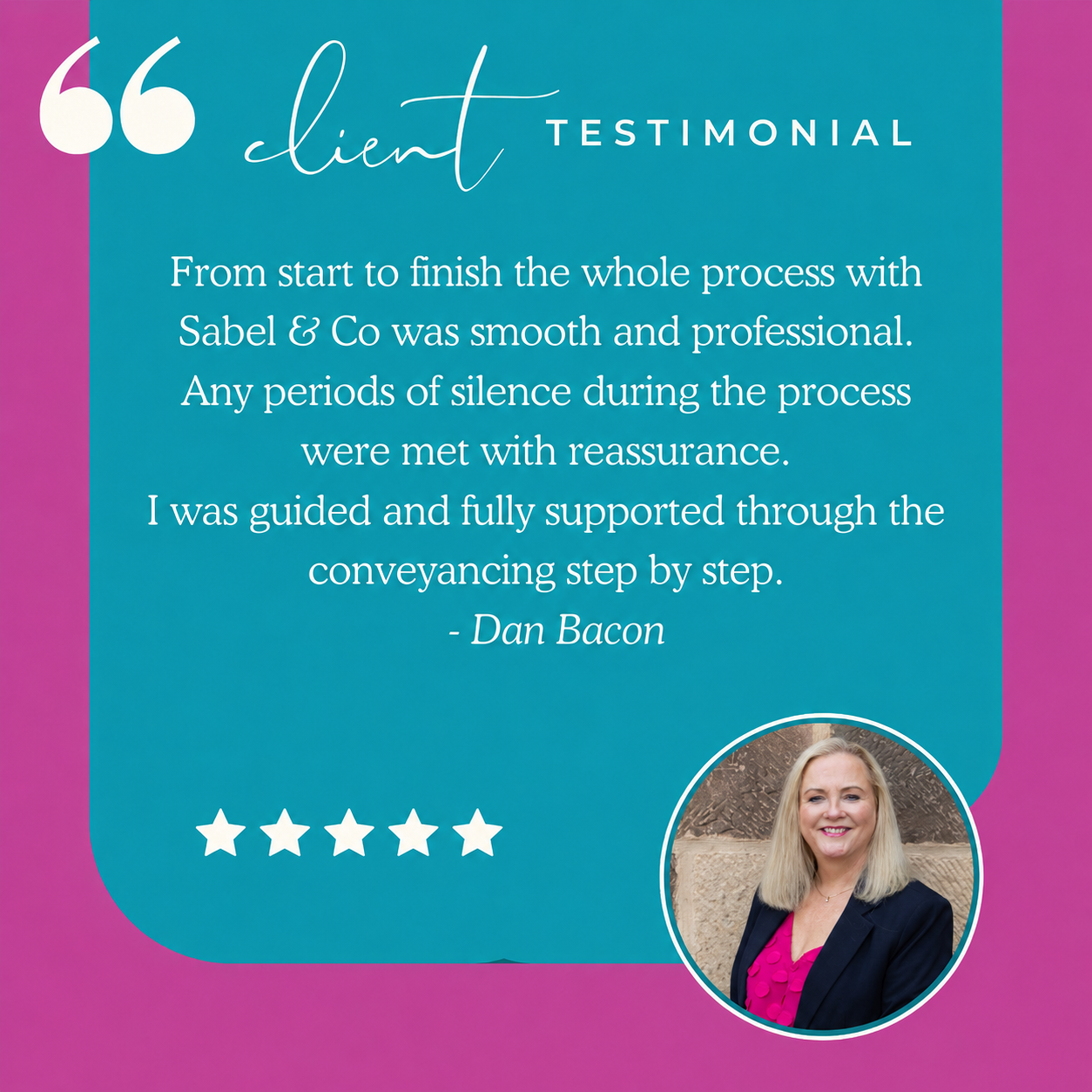 Featured testimonial for Sabel & Co