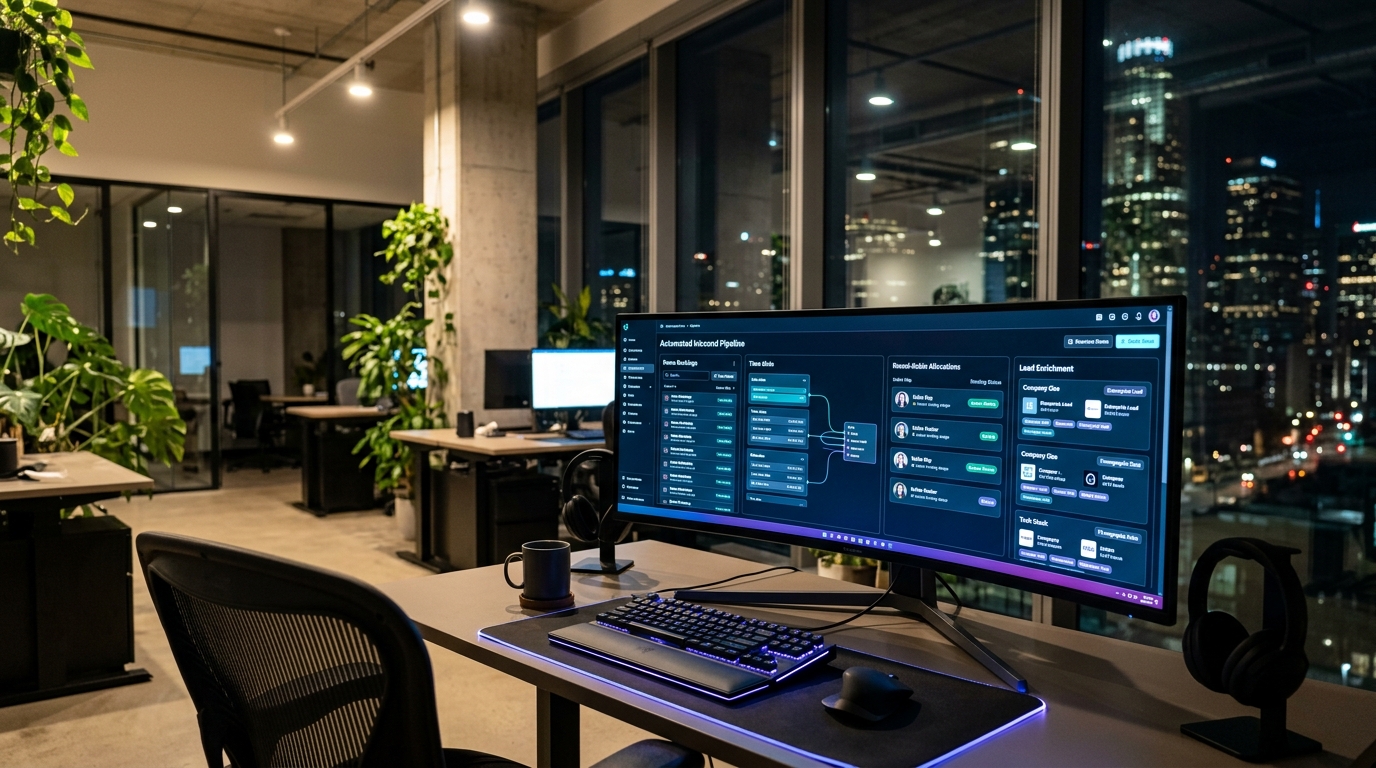 automated inbound demo scheduling workflow B2B SaaS, instant demo booking funnel, round robin calendar routing HubSpot, eliminate demo request no shows, B2B sales pipeline acceleration, Clay account enrichment, inbound lead conversion rate