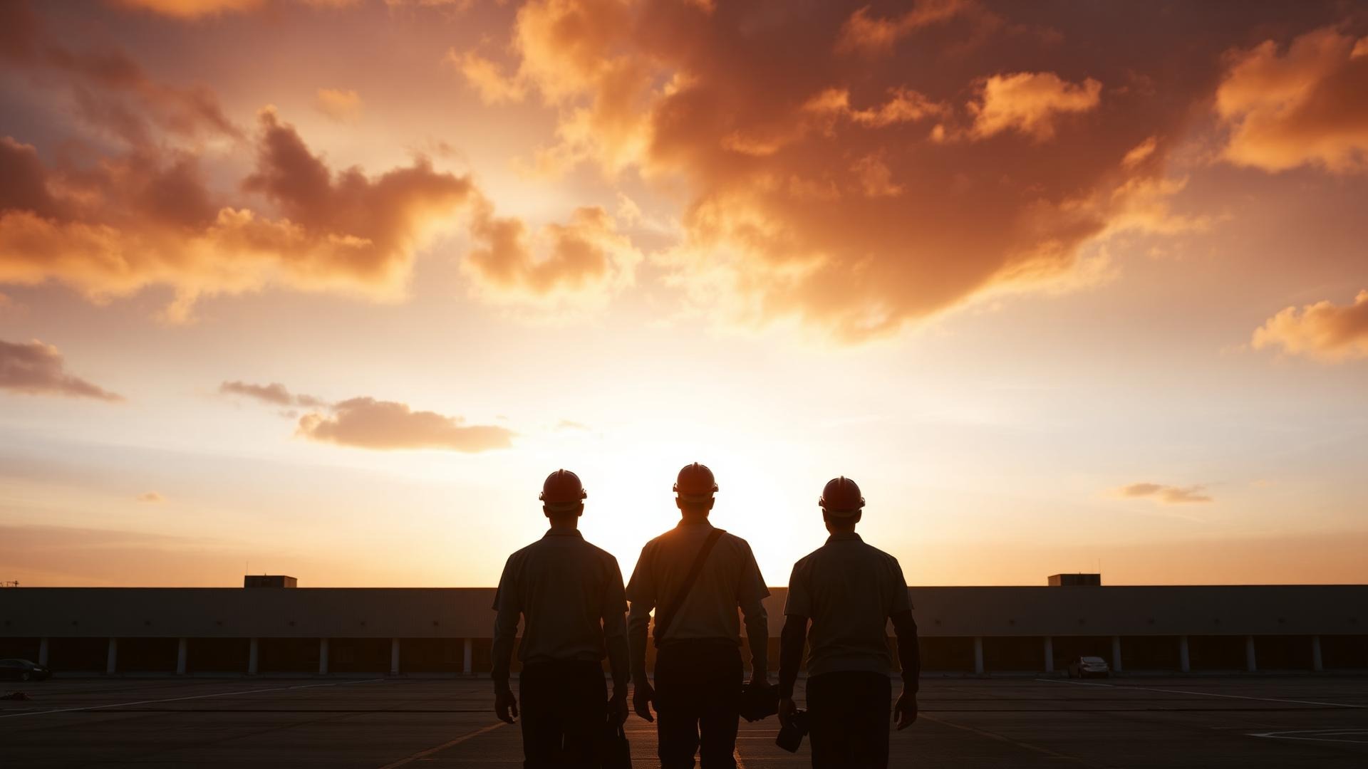 Professional roofing crew at work