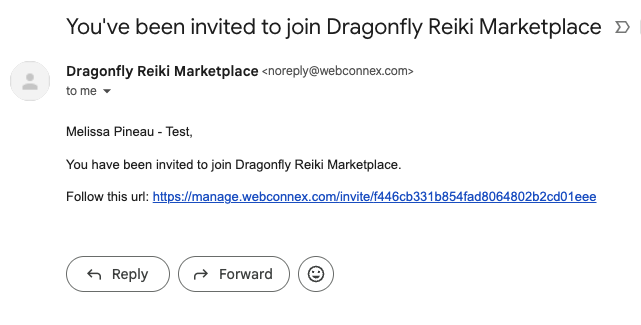 TicketSpice User Invite Email