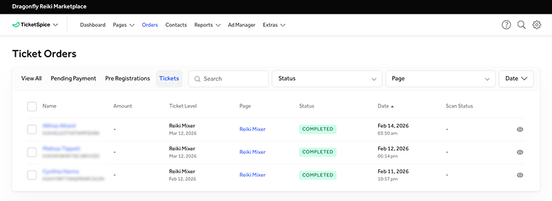 TicketSpice - Ticket Orders