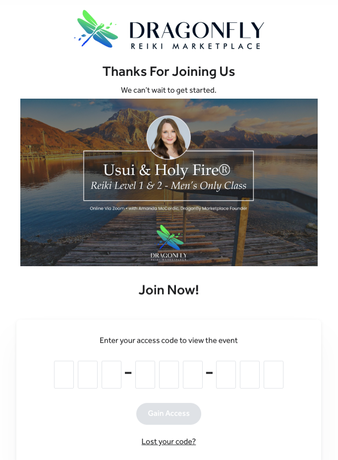 TicketSpice Access Page Lock Screen