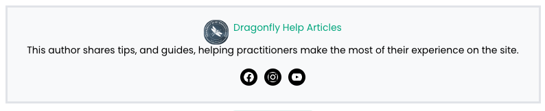 Dragonfly Help Articles Author Block