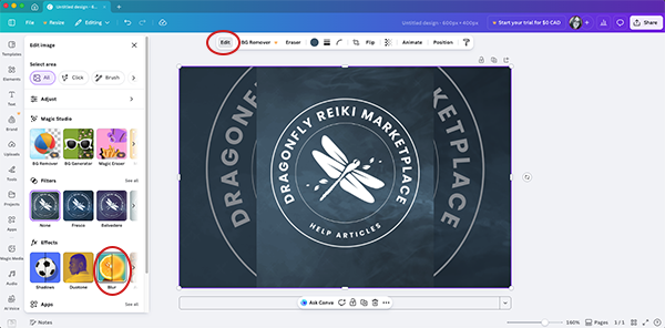 How to add blur effect