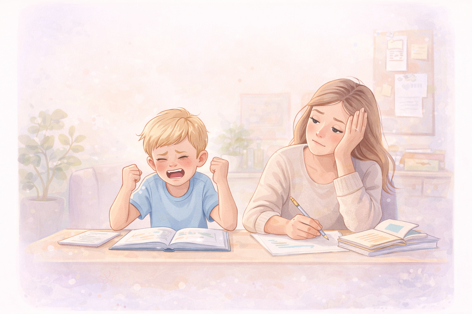 Ilustrace maminky s dítětem