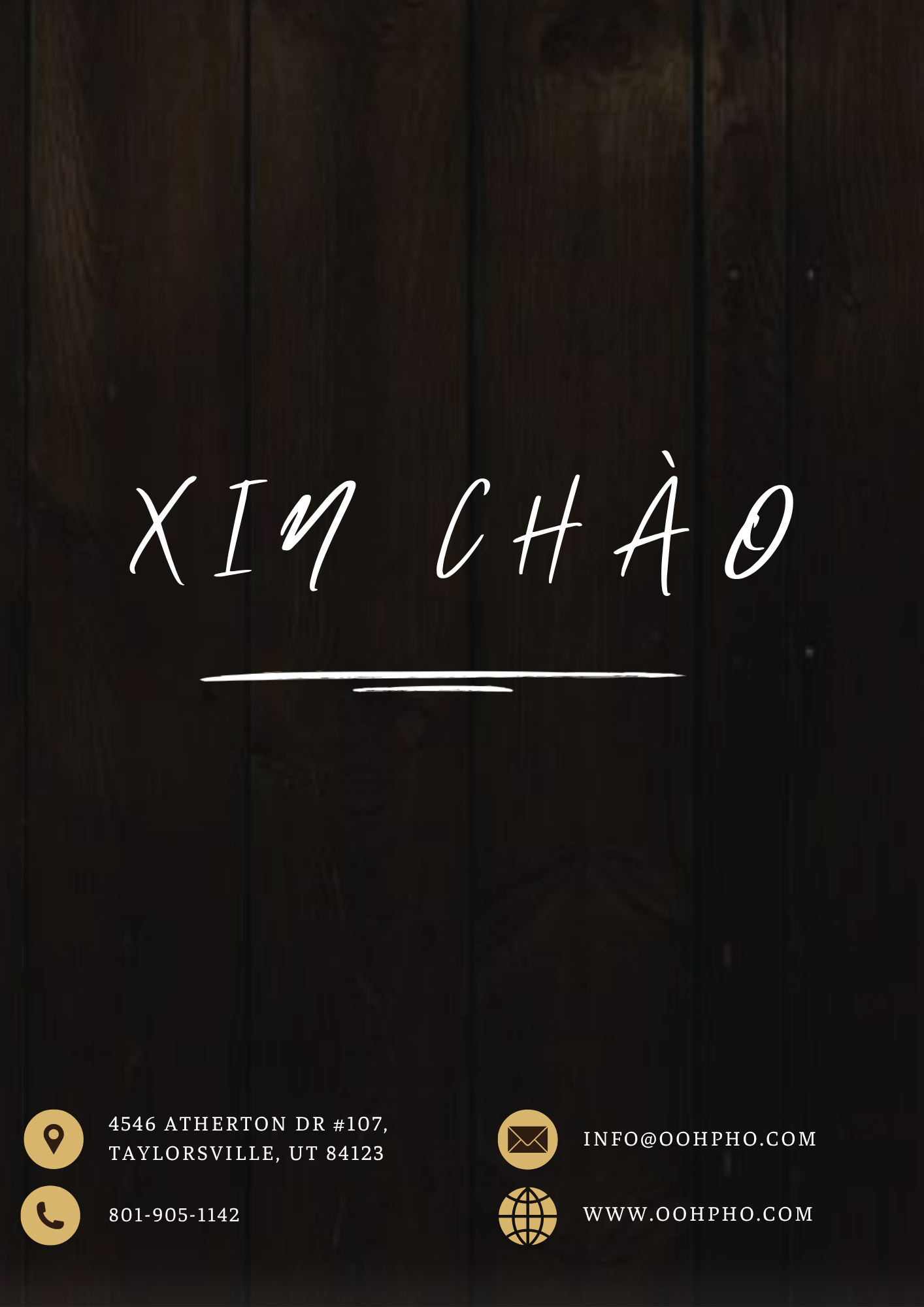 Pho Menu – Traditional Vietnamese Beef Noodle Soup with Rare Beef and Meatballs at Ooh Pho Taylorsville Utah